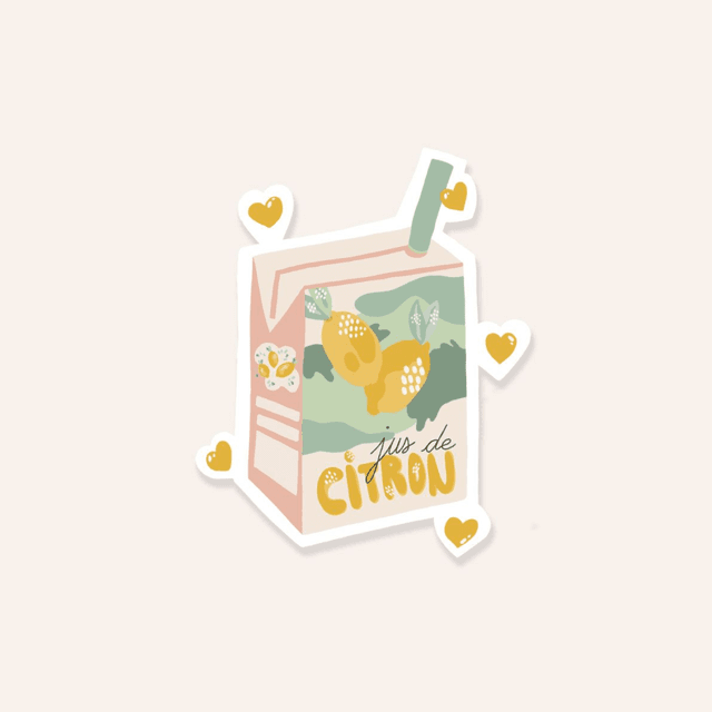 Stickers : La brique de jus de citron ✨